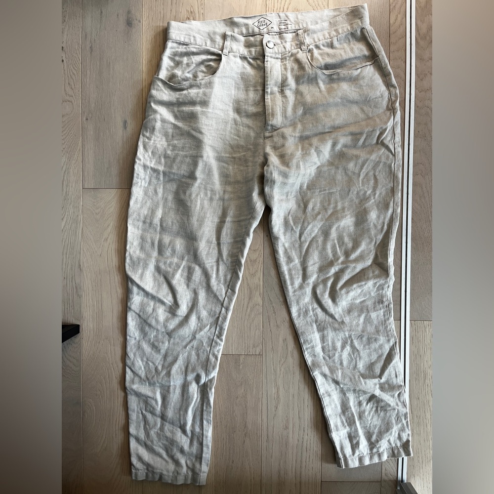 Men's Beige linen Pants